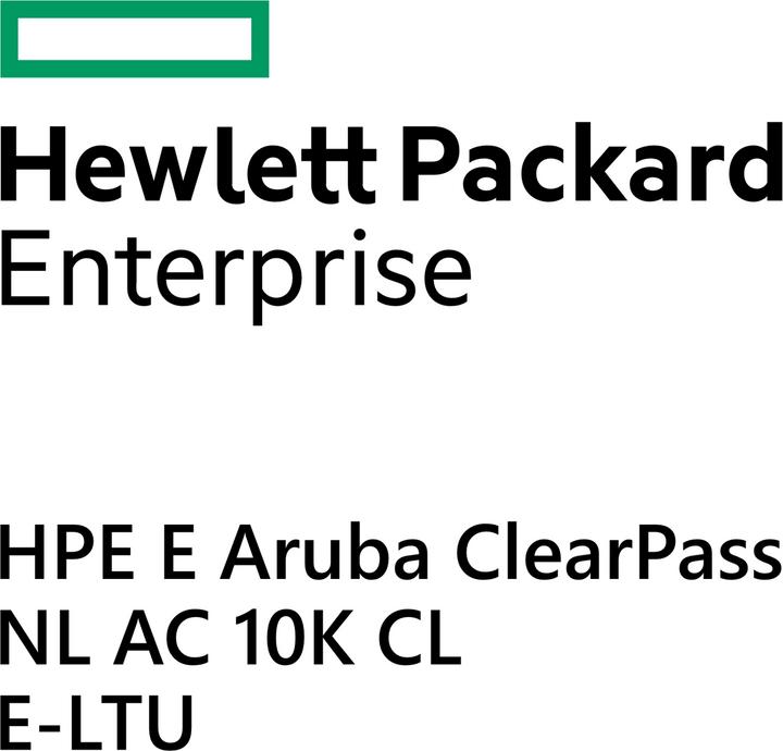 Produktbild HPE E Aruba ClearPass NL AC 10K CE E-LTU (10000 Geräte)