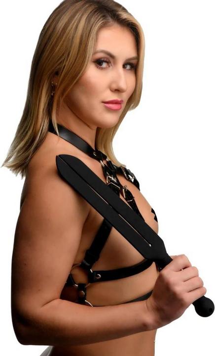 Actual product image Master Series Stung Silicone Tawse - Black