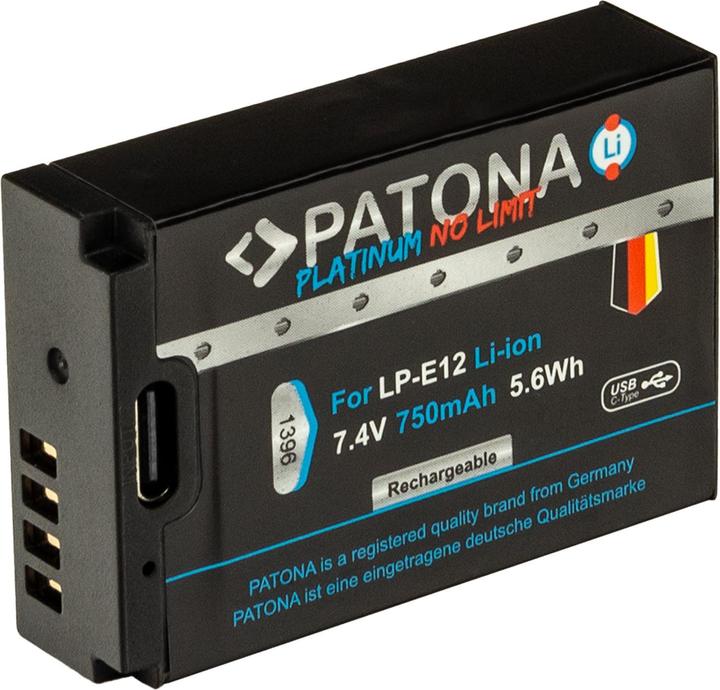 Immagine prodotto Patona Platino USB-C Canon LP-E12 (Accumulatore di carica elettrica)