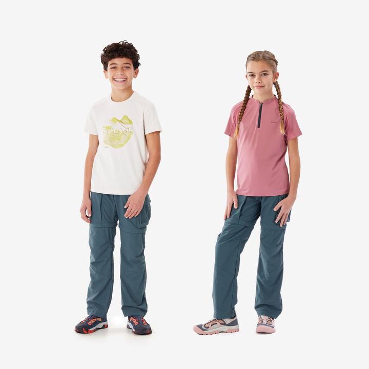 Image du produit Quechua Pantalon modulable de randonnée junior, MH500 bleu (10, 11, 12)