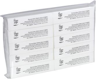 Produktbild Peggy Sage PEGGY SAGE Pack Of 10 White Sanding Nail Blocks komplet bloków polerskich do paznokci Biały 10szt
