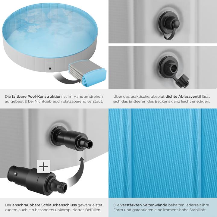 Actual product image tectake dog pool Nele, foldable, with hose connection (Dog pool)