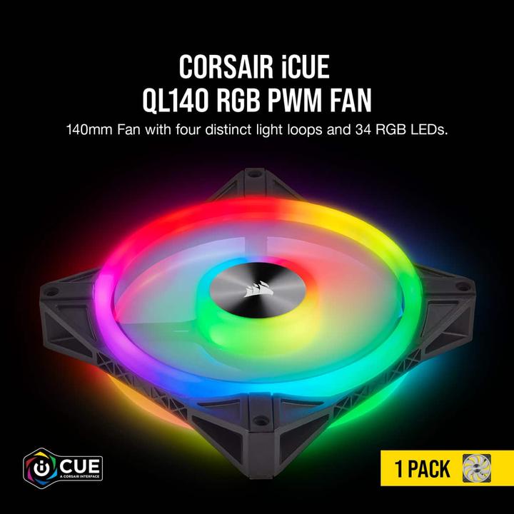 Immagine prodotto Corsair iCUE QL140 RGB (140 mm, 1 x)