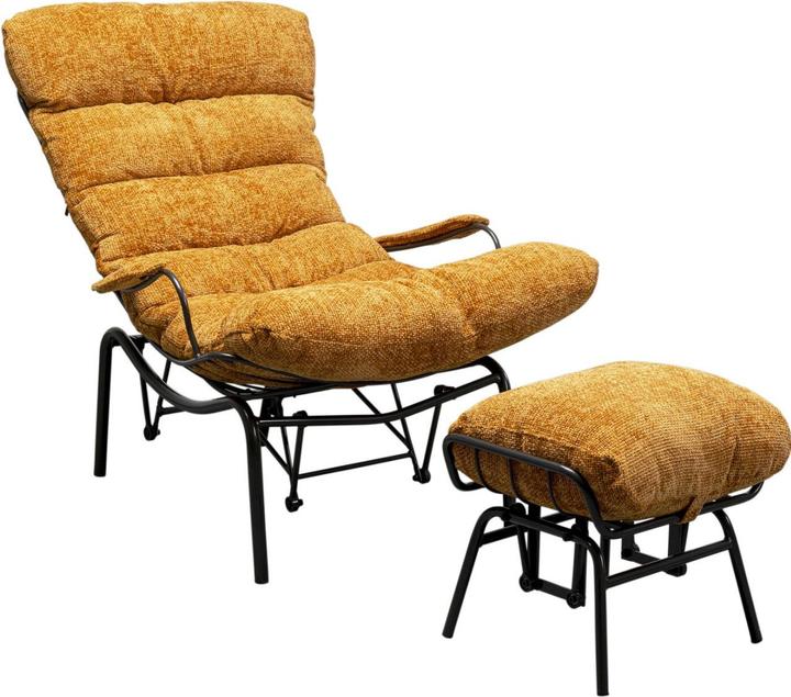 Image du produit Kare Design Fauteuil + pouf Vienna Swing Jaune
