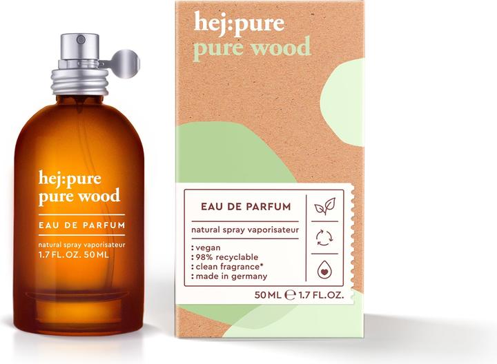 Immagine prodotto Hej:pure Eau de Parfum Natural Spray di Legno Puro (Eau de parfum, 50 ml)