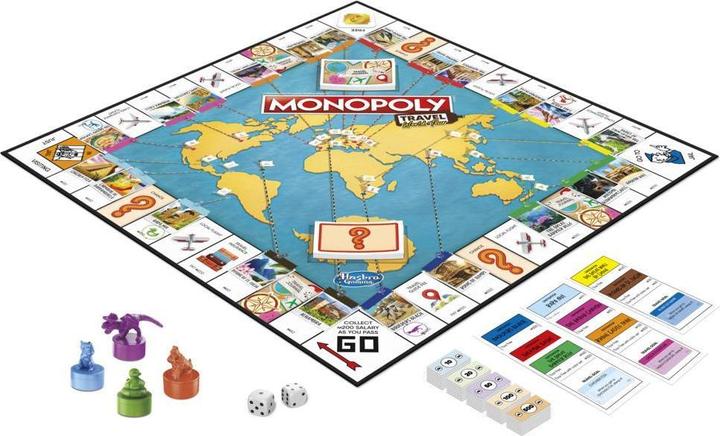 Actual product image Hasbro Gaming Travel World Tour Monopoly Travel World Tour Board game Family (Finnish)