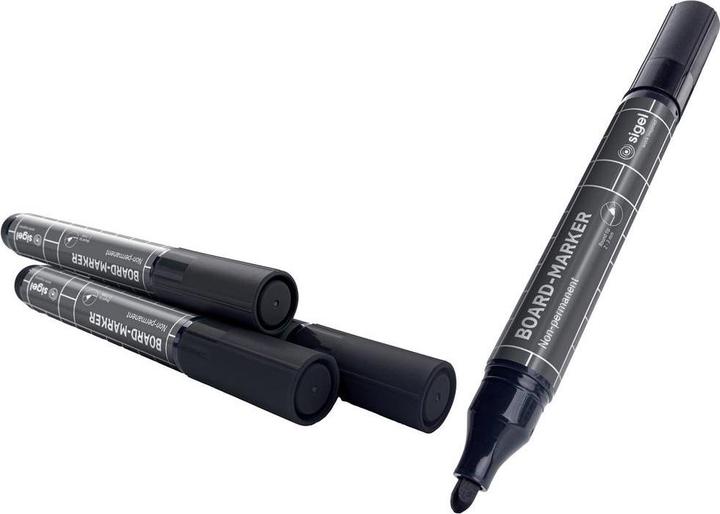 Actual product image Sigel Non-permanent marker 4 pieces, black (Black, 3 mm, 4 x)