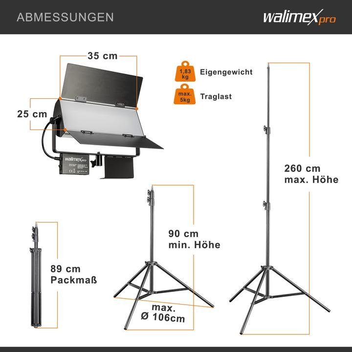 Produktbild Walimex Sirius 160 B-LED Basic Set (Flächenleuchte)