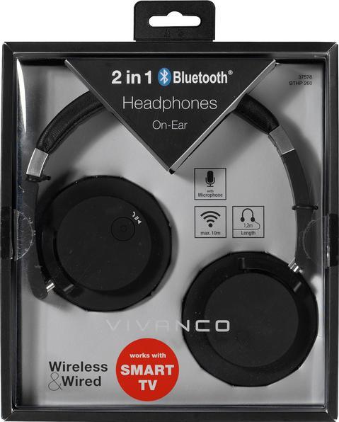 Immagine prodotto Vivanco Cuffie Bluetooth 2in1 (10 h, Cablato)