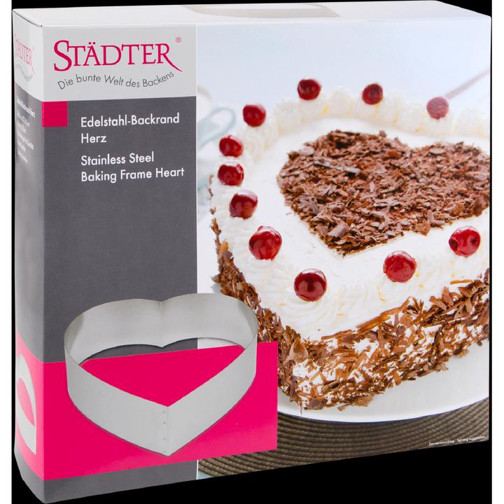 Immagine prodotto Städter Telaio per torte in acciaio inossidabile Cuore (26 cm)