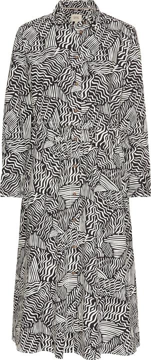 Camel Active Langes Hemdblusenkleid mit Allover-Print