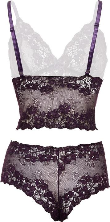 Image du produit Christine Le Duc Ensemble de brassière en dentelle Valérie - Violet (S/M)