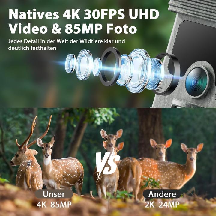 Actual product image Voopeak Wildkamera Solar mit Handyübertragung