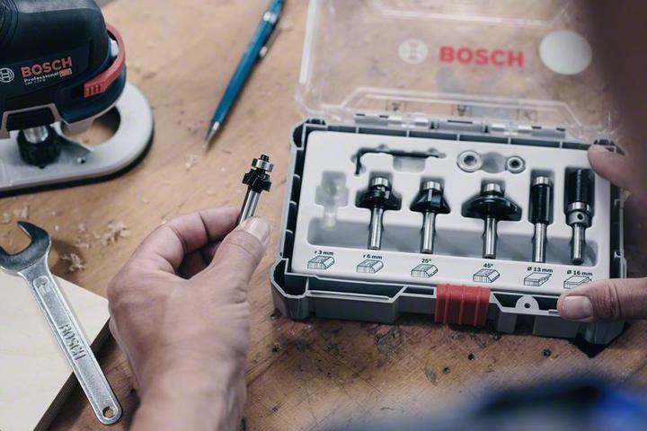 Immagine prodotto Bosch Professional Zubehör Set di bave a mano libera. Gambo da 8 mm. 30 pezzi