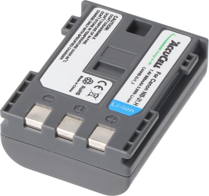AccuCell Batteria adatta per Canon NB-2LH, NB-2L Li-Ion, 800mah