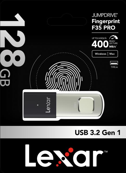 Actual product image Lexar Fingerprint F35 Pro (128 GB, USB 3.2)