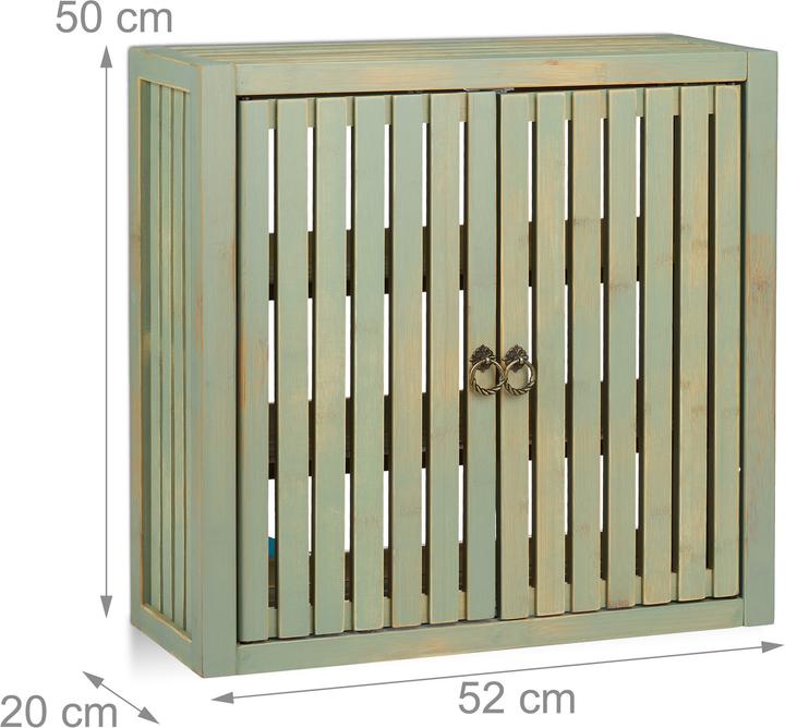 Actual product image Relaxdays Vintage Wall Cabinet (50 x 20 x 50 cm)