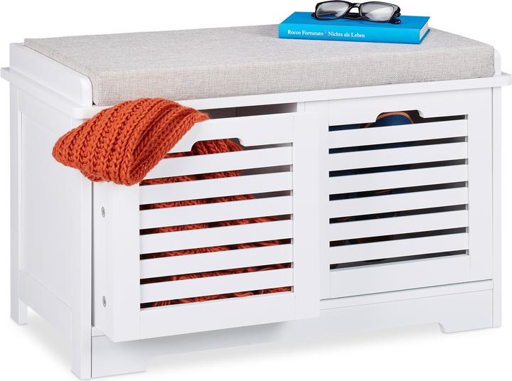 Immagine prodotto Relaxdays Panca con Contenitore, 2 Cassetti (72 cm)