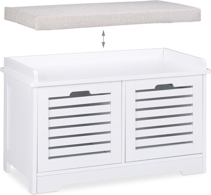 Immagine prodotto Relaxdays Panca con Contenitore, 2 Cassetti (72 cm)