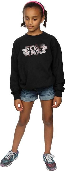 Actual product image Star Wars Girls The Last Jedi Spray Logo Sweatshirt (140, 146)