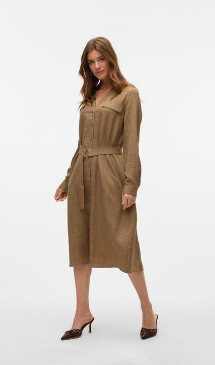 Actual product image Vero Moda VMVICA Midikleid Hemdblusenkleid (M)