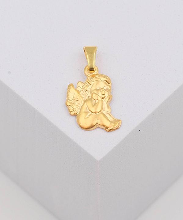 Immagine prodotto Muau Ciondolo angelo in oro giallo 750, 19x10mm (Oro giallo 750)