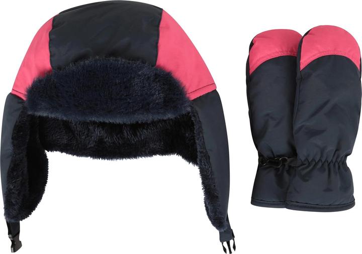 Produktbild Mountain Warehouse Wasserfest Trapper Mütze und Fäustlinge Set