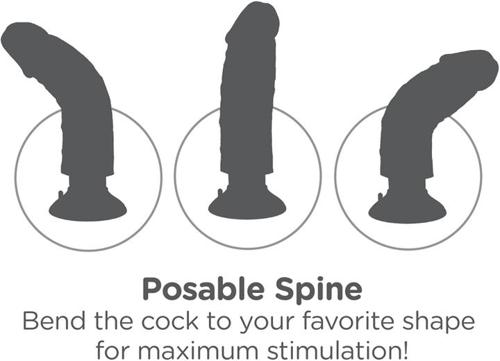 Produktbild Doc Johnson 8" Vibrating Cock with Balls - Flesh