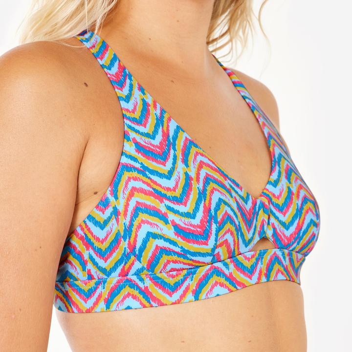 Produktbild Olaian Bikini-Oberteil Bustier Surfen Damen Agatha Pandor blau/rosa (70 B)