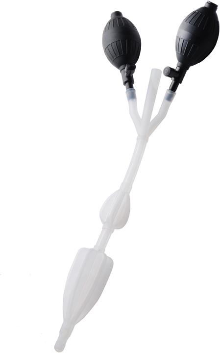 Actual product image XR Brands Silicone Anal Catheter With Bulbs