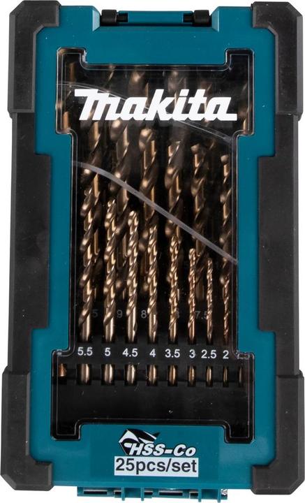 Image du produit Makita 25 dalių metalo grąžtų komplektas HSS-Co D-67577 (1-13mm)