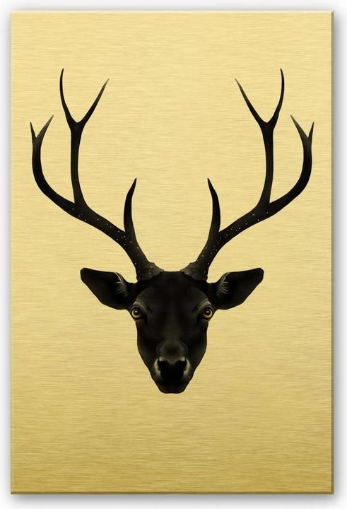Actual product image Trenddeko The Black Deer - Black Deer (40 x 60 cm)