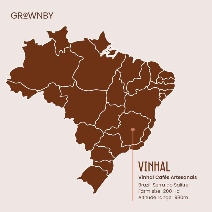 Image du produit Grownby Vinhal Fermentado Torra Média (250 g, Torréfaction moyenne)