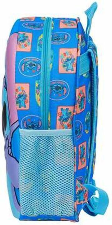 Produktbild Stitch Schulrucksack Blau 27 x 33 x 10 cm 3D