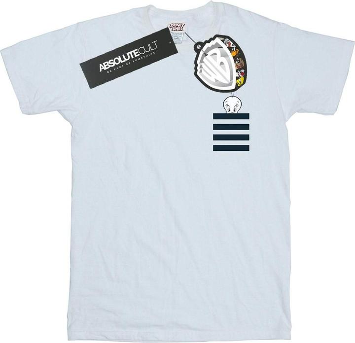 Produktbild Looney Tunes Tweety Pie Striped Faux Pocket TShirt (M)