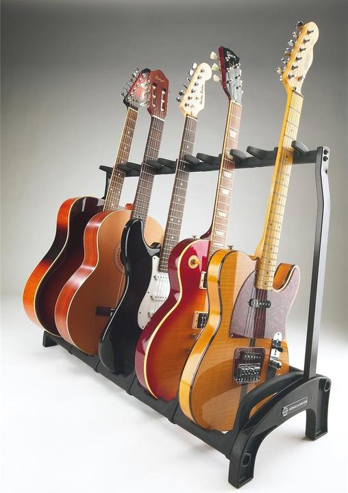 Actual product image K&M 5-way guitar stand "Guardian 5 (Bass, Guitar, Electric guitar)