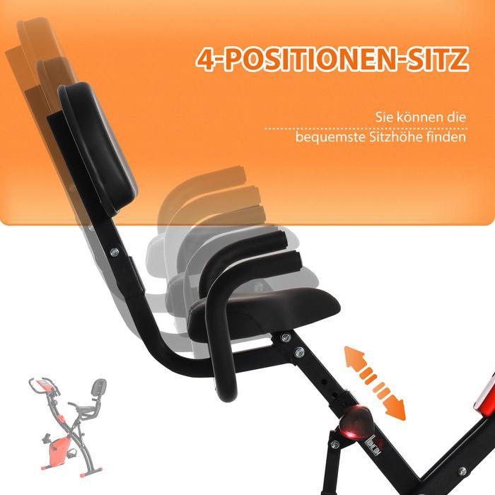 Immagine prodotto Swisshandel24 Home trainer 2-in-1 Display LCD, pieghevole, 8 livelli di resistenza magnetica regolabile, 1 paio