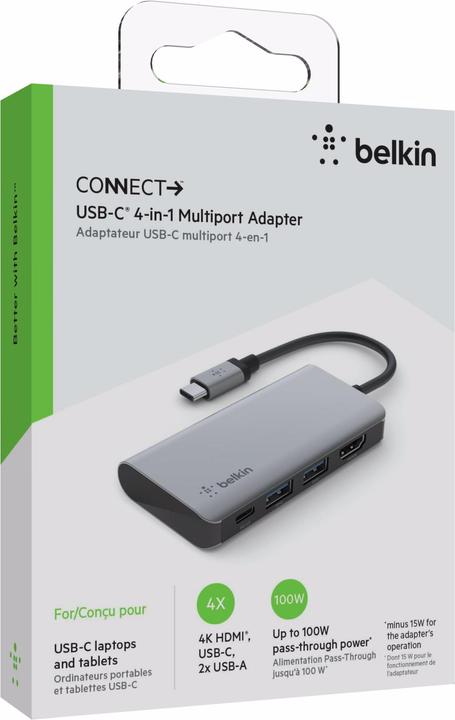 Actual product image Belkin USB-C 4 in 1 (USB-C, 4 Ports)