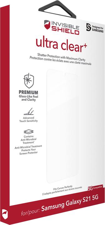 Actual product image InvisibleShield Ultra Clear+ (1 Piece, Samsung Galaxy S21+)