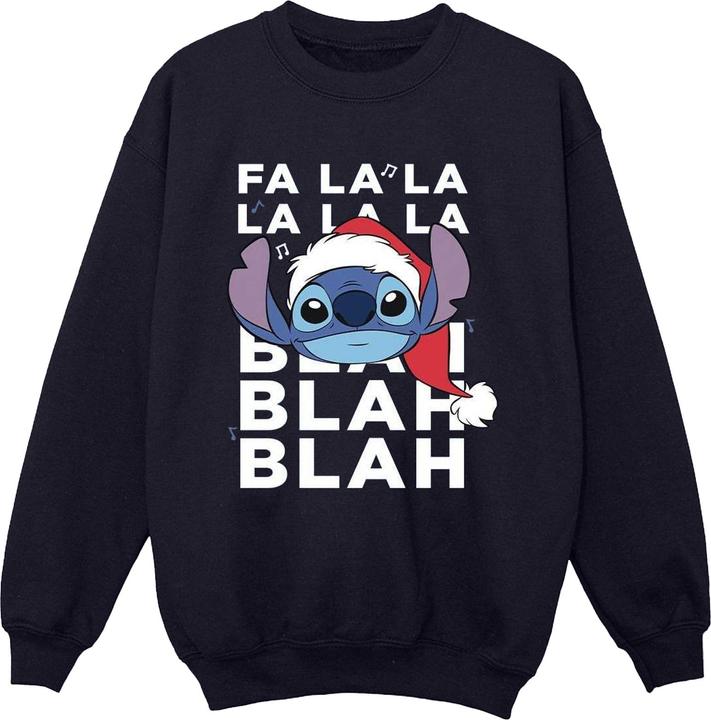 Disney Lilo And Stitch Christmas Blah Blah Blah Sweatshirt Jungen