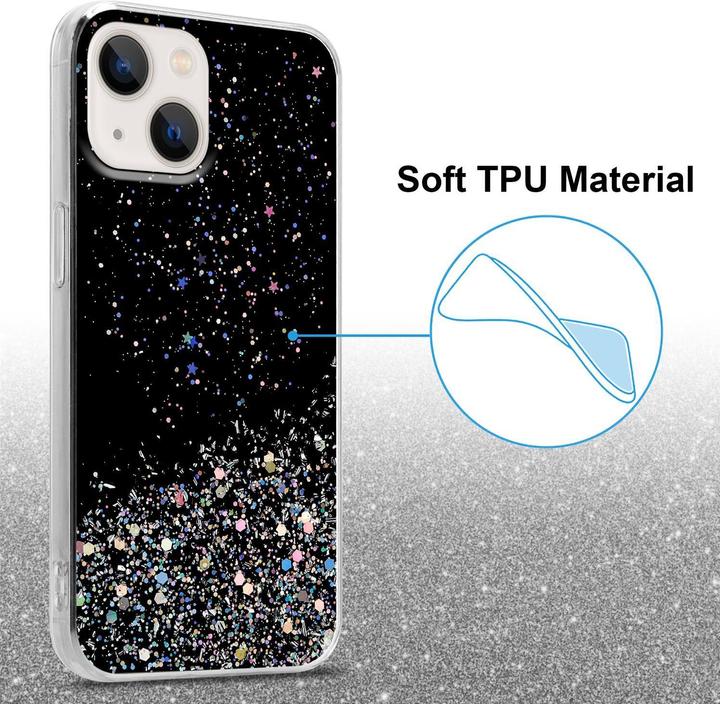 Image du produit Cadorabo Couverture TPU paillettes scintillantes (Apple iPhone 13 mini)