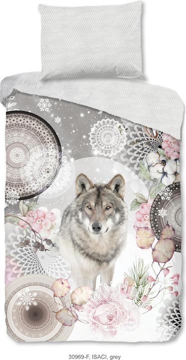 Produktbild HIP Flanell Bettwäsche Isaci grey (Duvetbezug, 80x80 cm, 135x200 cm)