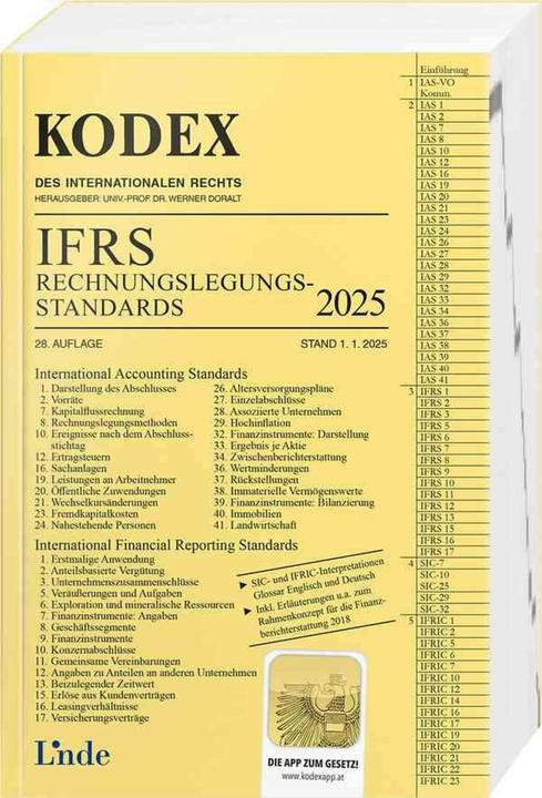 Nährwerte und Zutaten KODEX IFRS - Rechnungslegungsstandards 2025 (Deutsch, Alfred Wagenhofer, Werner Doralt, 2024)