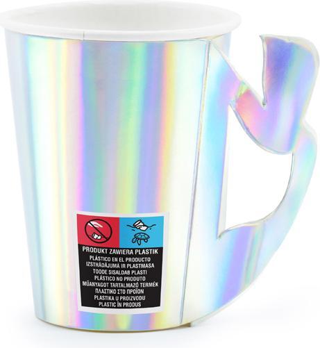 Immagine prodotto Partydeco Bicchieri di carta Mermaid, iridescenti, 220ml (1 pz.) (6 x)