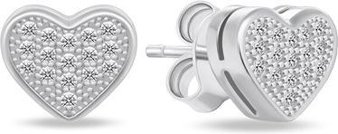 Actual product image Brilio Silver - Sparkling heart earrings made of silver EA900W