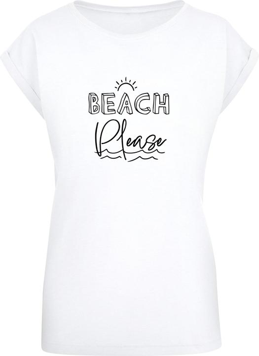 Merchcode Ladies Beach Please Extended Shoulder Tee - 112615 (L)