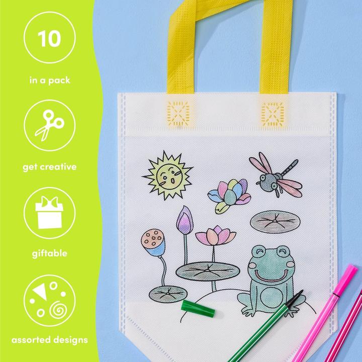 Produktbild The twiddlers Tasche zum bemalen Color Your Own Bag 10 Stück