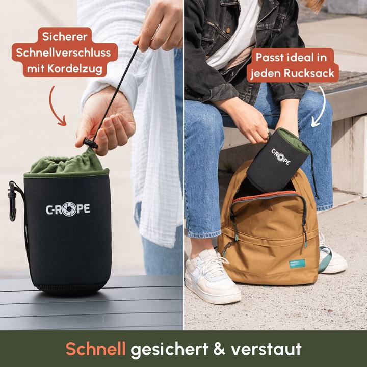 Produktbild C-Rope Objektivbeutel V2 Schwarz Variation: L 18x12cm retail (Objektivtasche)
