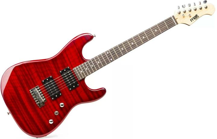 Immagine prodotto Max GigKit per chitarra elettrica stile trapuntato rosso (Chitarra elettrica, Legno)