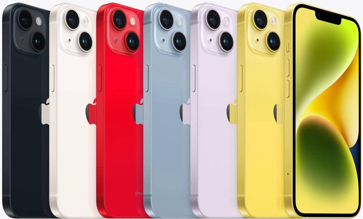 Productafbeelding Apple iPhone 14 Plus (128 GB, Geel, 6.70", SIM + eSIM, 12 Mpx, 5G)